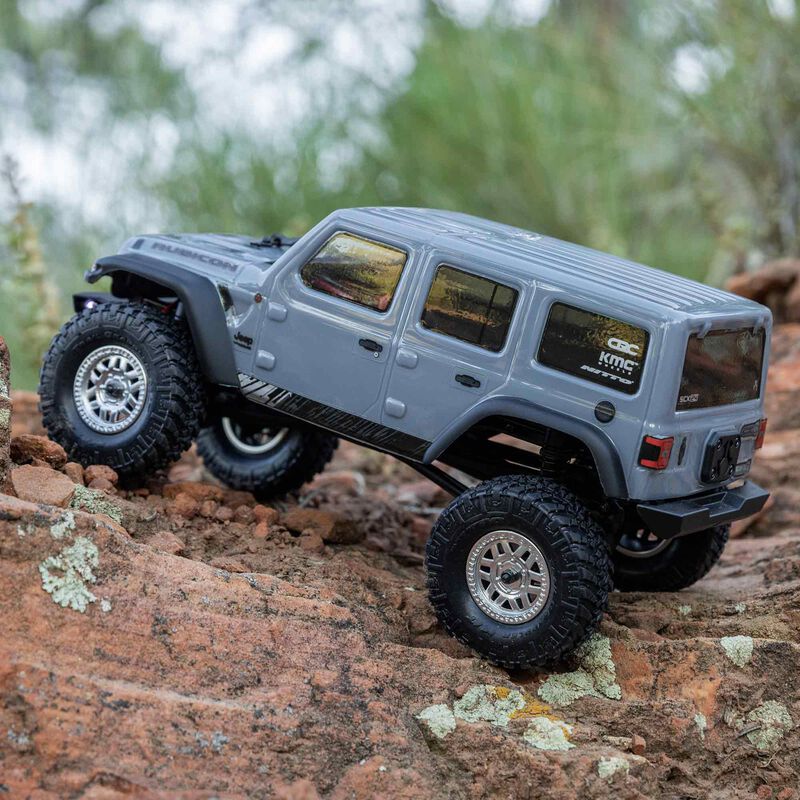 Axial 1/24 SCX24 Jeep Wrangler JLU 4X4 Rock Crawler Brushed RTR - Gray - Image 23