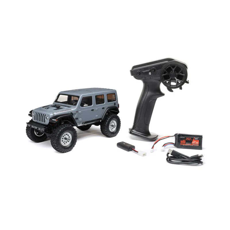 Axial 1/24 SCX24 Jeep Wrangler JLU 4X4 Rock Crawler Brushed RTR - Gray - Image 25