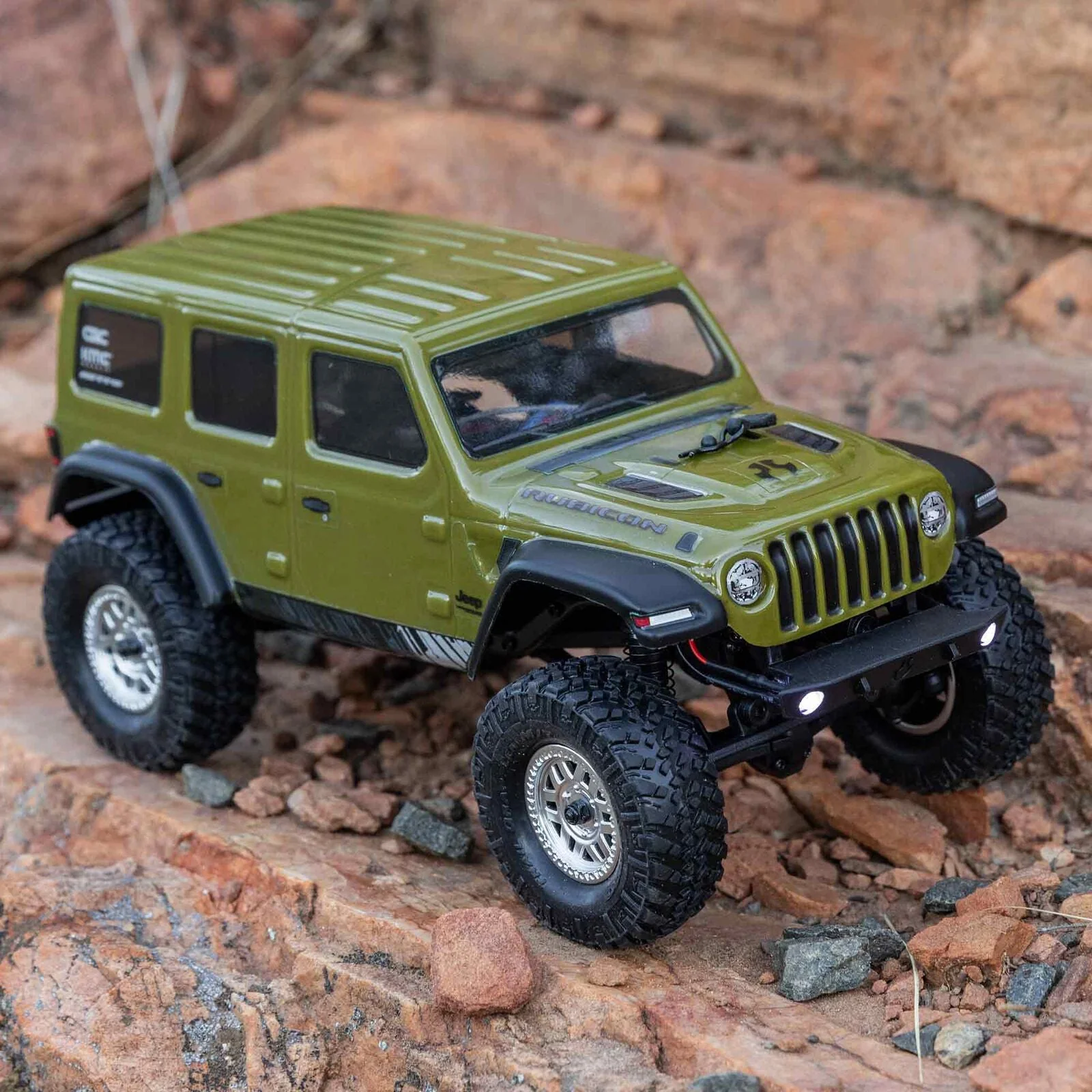Axial 1/24 SCX24 Jeep Wrangler JLU 4X4 Rock Crawler Brushed RTR - Green - Image 22