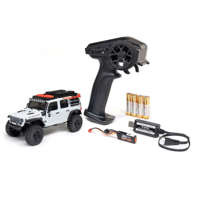 Axial 1/30 SCX30 Jeep Wrangler JLU 4X4 RTR Brushed Rock Crawler (Battery & Charger Included) - Image 12