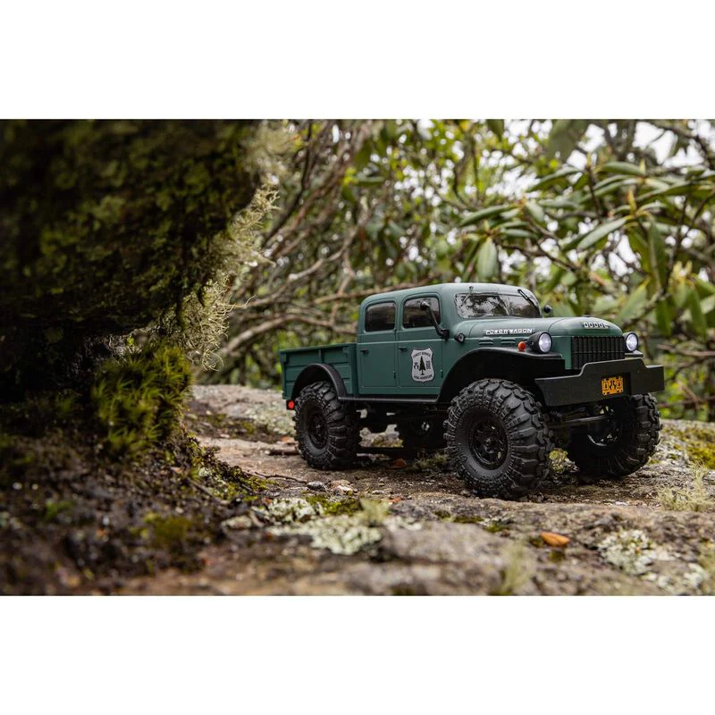 Axial 1/24 SCX24 Dodge Power Wagon 4WD Rock Crawler Brushed RTR - Green - Image 16