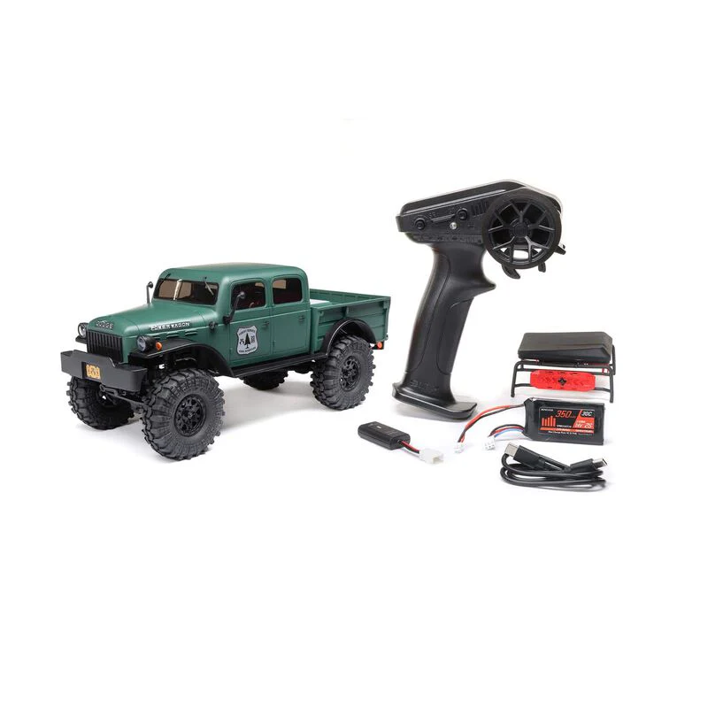 Axial 1/24 SCX24 Dodge Power Wagon 4WD Rock Crawler Brushed RTR - Green - Image 21