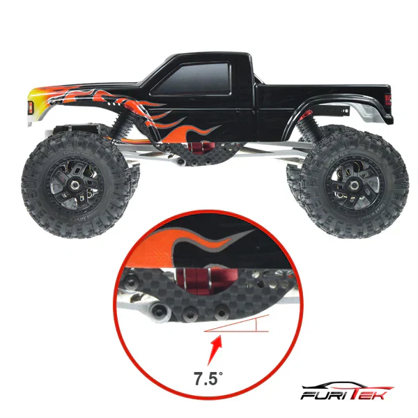 FURITEK CAYMAN PRO V2 4X4 1/18 PREMIUM RC CRAWLER W/ TX/RX BLACK WITH FLAMES VERSION - Image 3