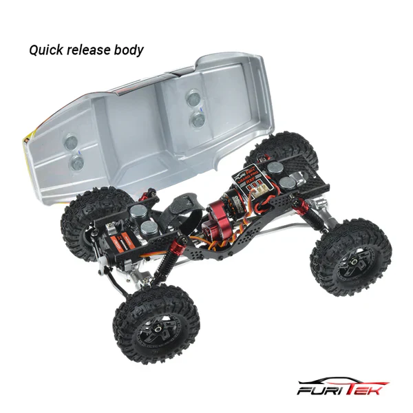 FURITEK CAYMAN PRO V2 4X4 1/18 PREMIUM RC CRAWLER W/ TX/RX BLACK WITH FLAMES VERSION - Image 4