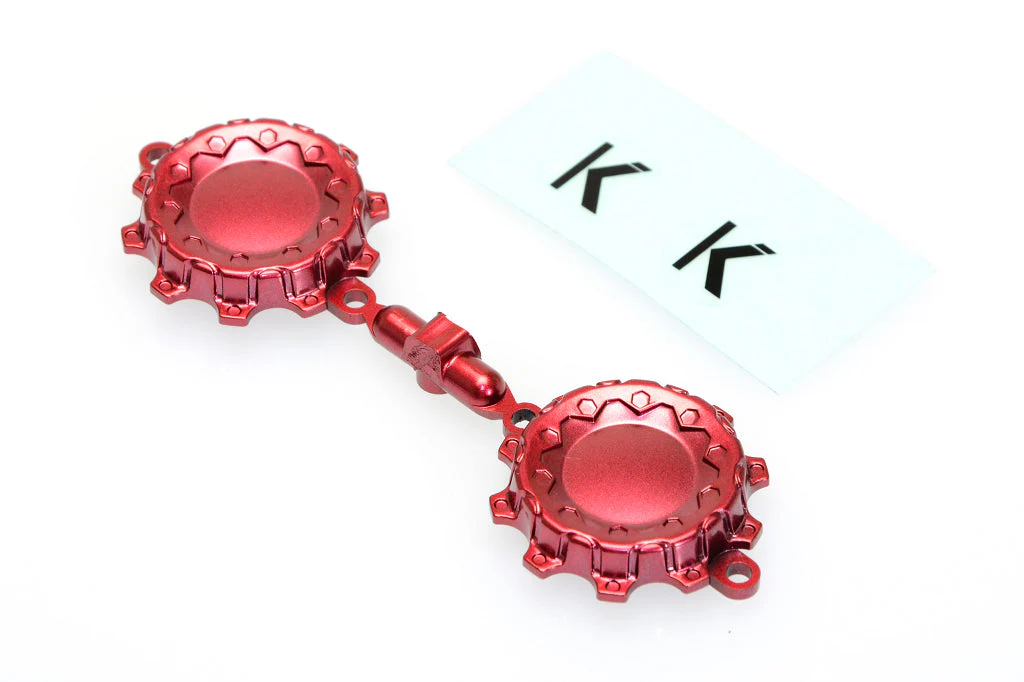 CD0636 Red Wheel Cap (w/decal, for KG1 Trident wheel) 2pcs