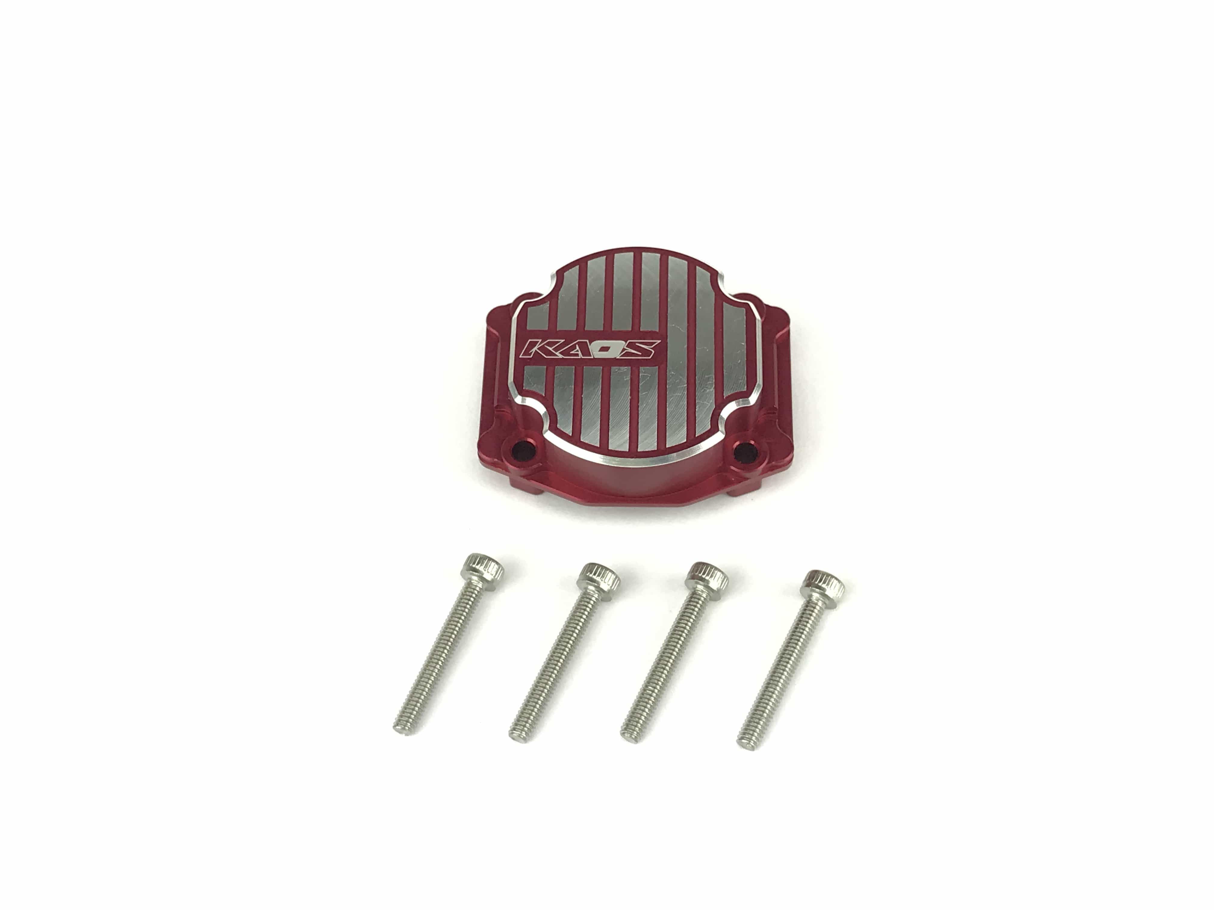 CKD0350 KAOS CNC Metal Differential Cover (Red Anodized) 1 pc Q/MT/DL Series - Image 3