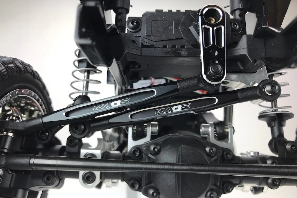 CKD0375 KAOS Panhard Bar & Sterring Tide Rod (57mm, CNC Aluminum, BLACK) DL-Series 3pcs - Image 4
