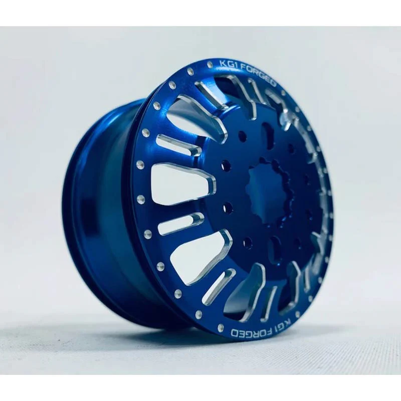 CKD0656 KG1 KD004 CNC Aluminum REAR Dually Wheel (BLUE anodize, 2pcs, w/cap and decal, screws) - Image 3