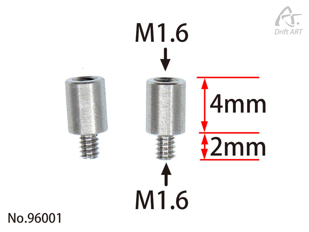 Drift Art 4mm pillars with M1.6 screw 2pcs