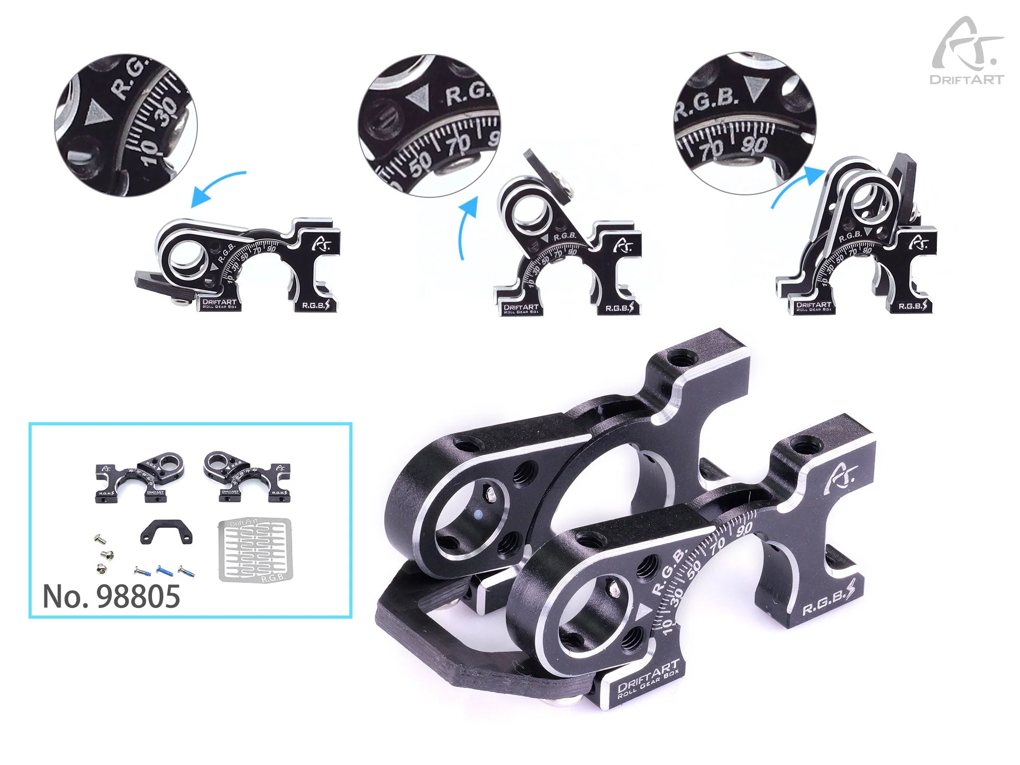 DriftART CNC Alloy Roll Gear Box Lightning Version For DA4/DA3 - Image 4