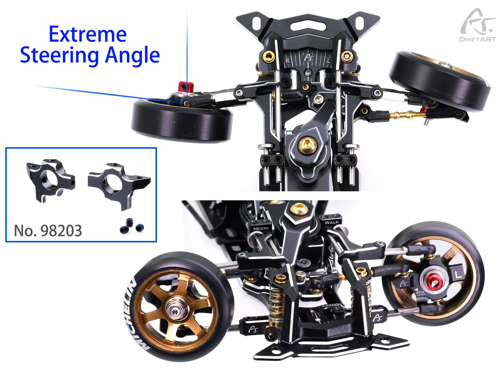 DriftART CNC Alloy Steering Knuckle with Bearing Lock For DA4/DA3 - Image 5