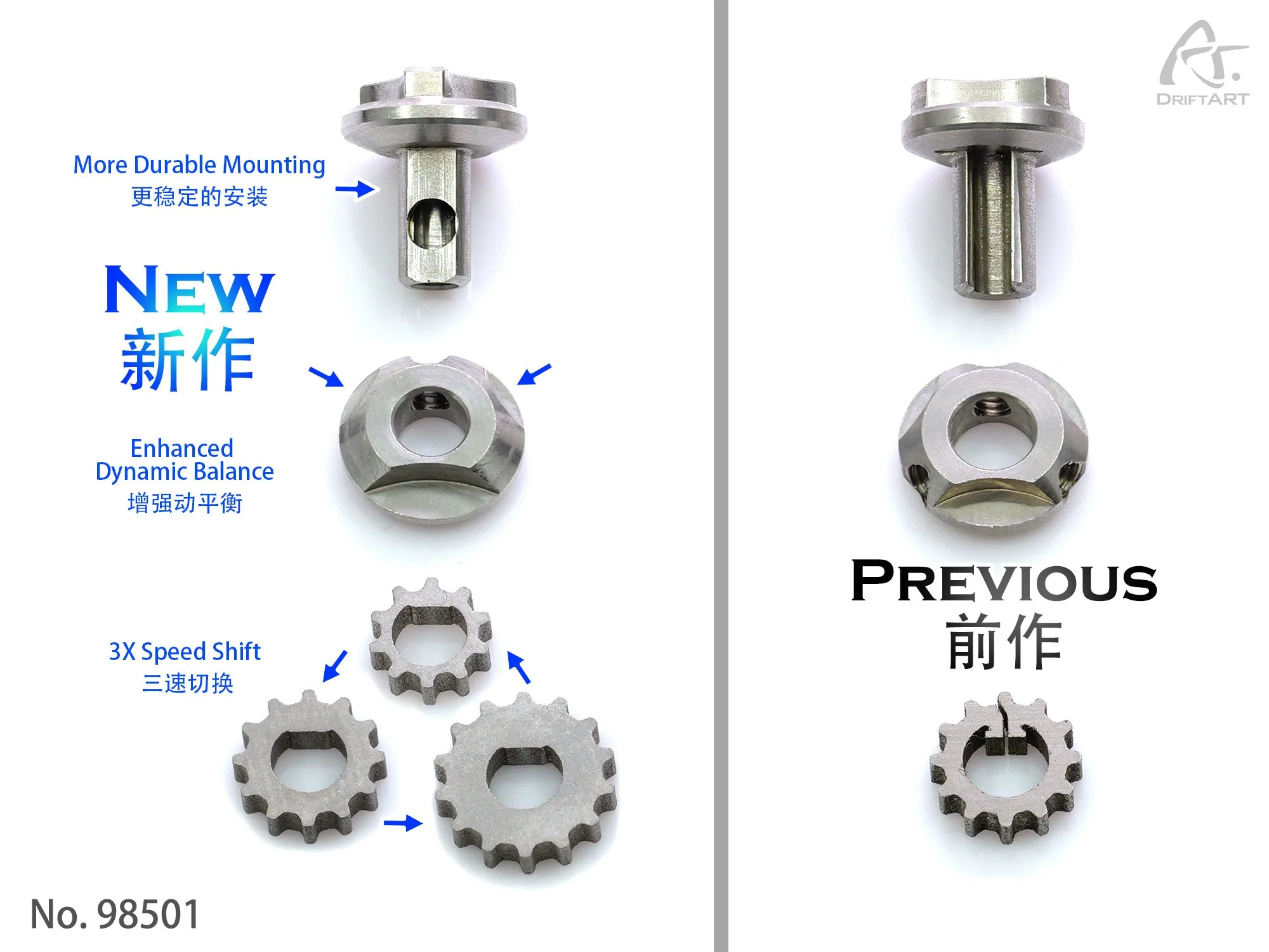 DriftART Steel 3X Motor Gear Drift ART For DA4/DA3 - Image 4