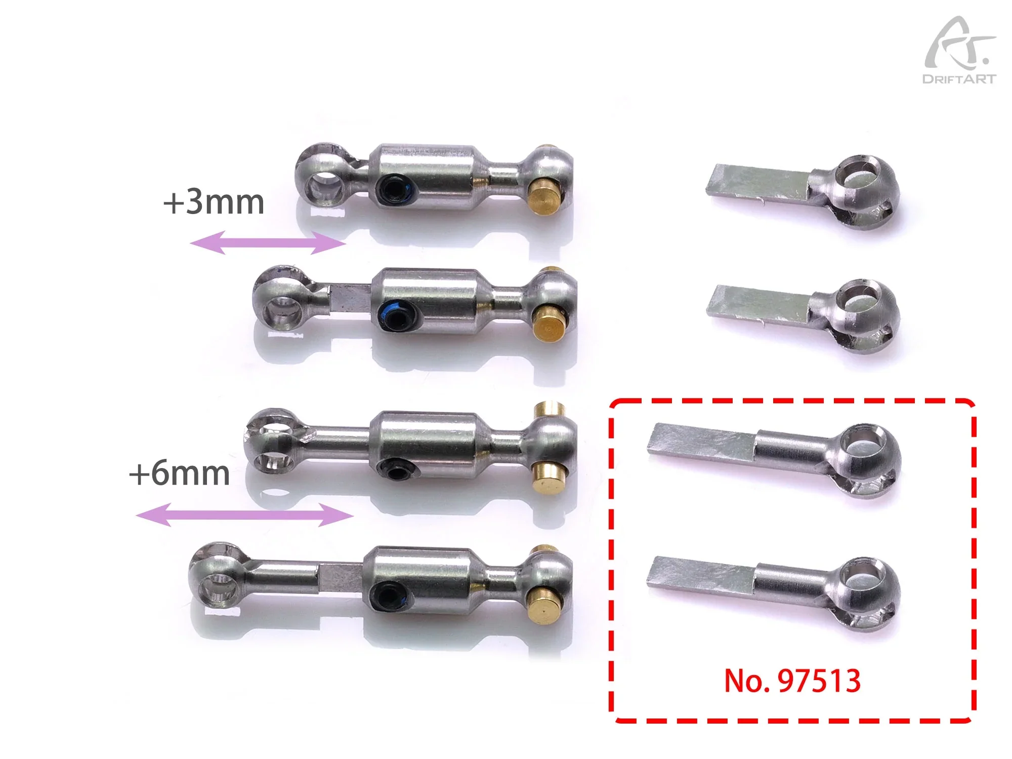 DriftART4 Extendable Dogbone Extensions +3 To 6mm Per Side For DA4 - Image 3