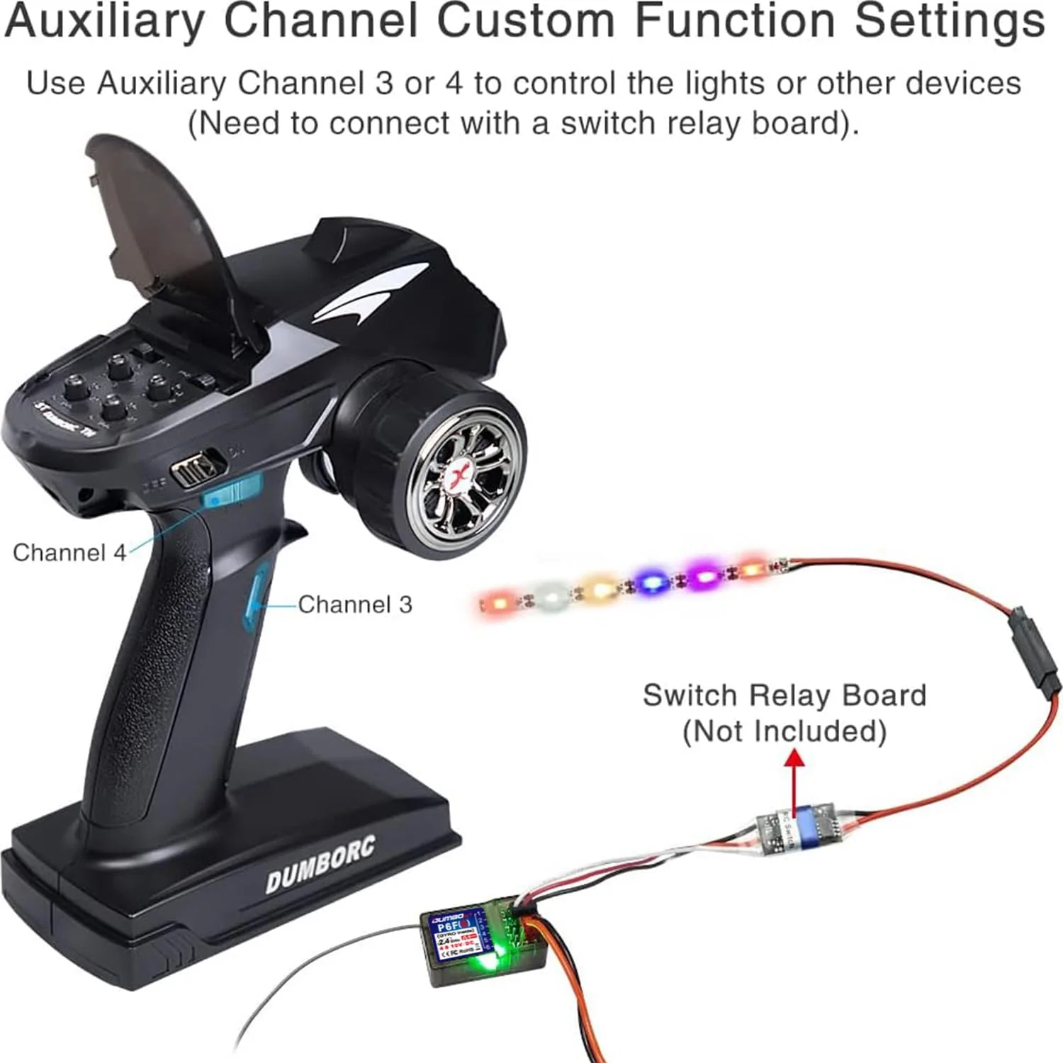 DUMBORC P6F 6 Channels 2.4GHz RC Receiver - Image 4