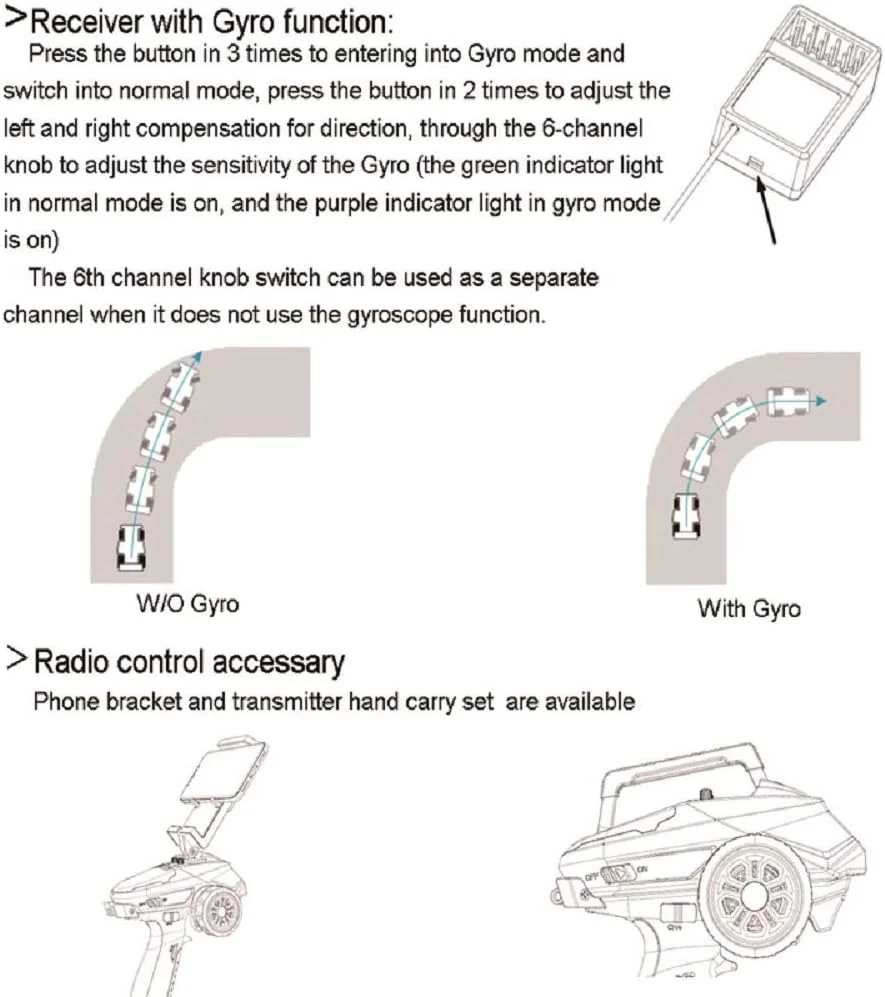 DUMBORC X6 6 Channel Surface Radio with Receiver P6FG Built-in Gyro - Image 6