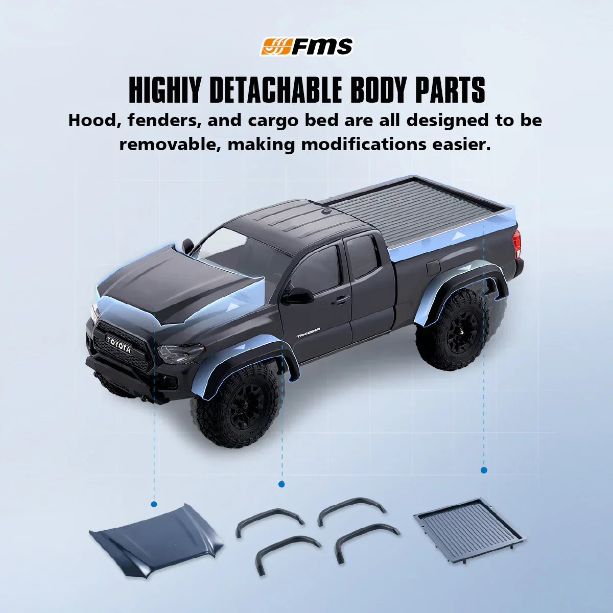FMS 1:24 FCX24M Toyota Tacoma RTR - Image 17