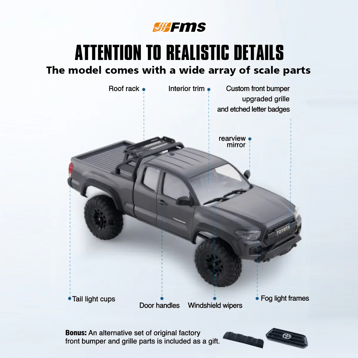 FMS 1:24 FCX24M Toyota Tacoma RTR - Image 18