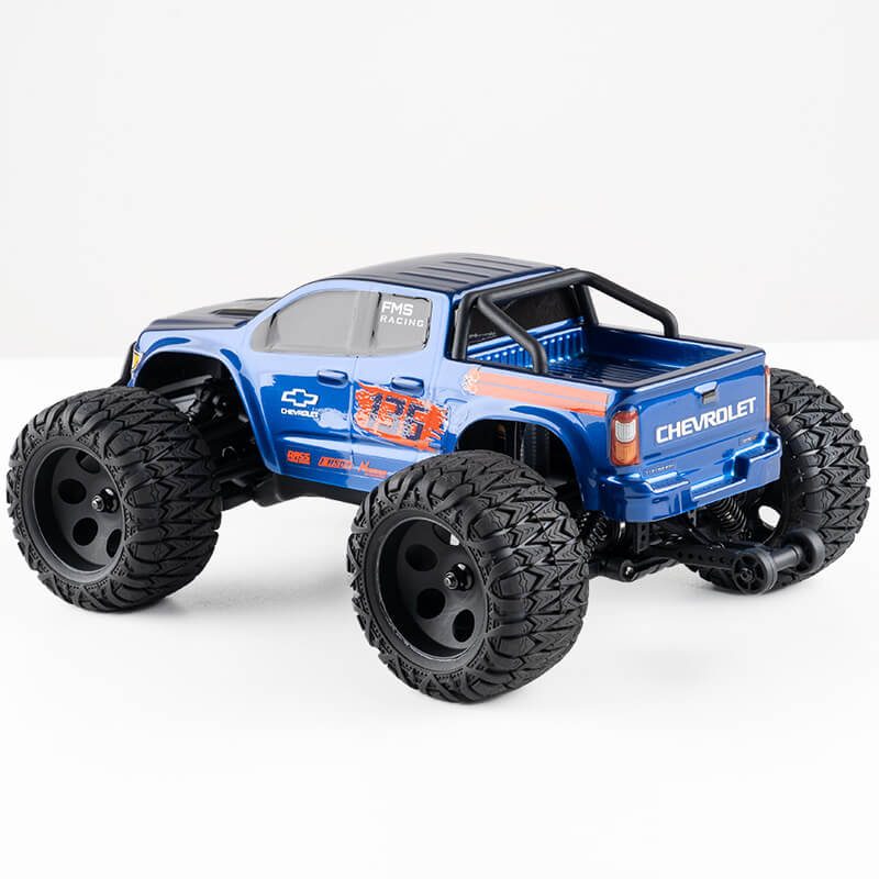 FMS 1/24 FMT24 Chevrolet Colorado Monster Truck RTR - BLUE - Image 3