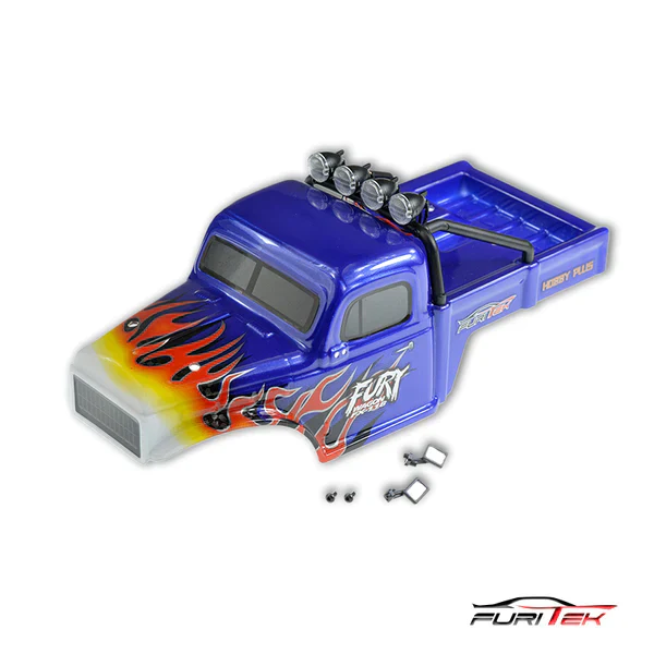 Furitek Blue With Flames Fury Wagon Body For Furitek FX118
