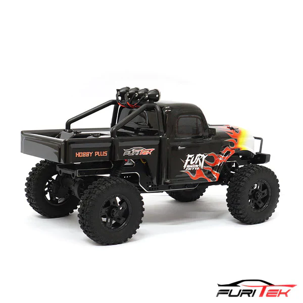 FURITEK FX118 FURY WAGON RTR BRUSHLESS 1/18 RC CRAWLER KIT (BLACK WITH FLAMES) - Image 2