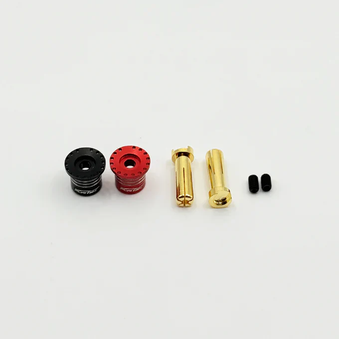 Furitek Heatsink Bullet Plug Grips w/5mm Bullets (Black/Red) - Image 3