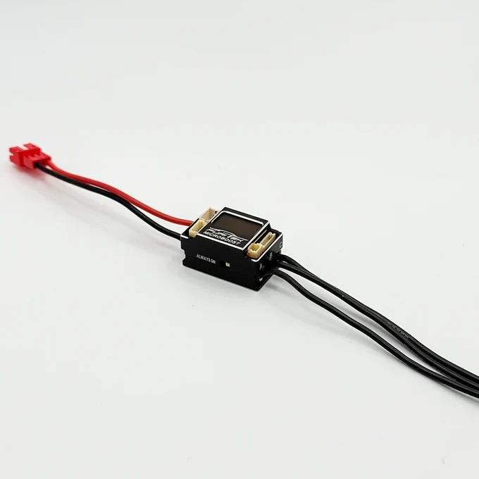 FURITEK MICROBOOST 2S LiPo 25A/50A Brushless ESC for 1/24 & 1/28 Drift/Race Cars - Sensored/Sensorless, Black Color with LCD Display, Solderable and Wire Replaceable - Image 2