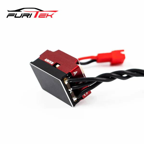 FURITEK MICROBOOST 2S LiPo 25A/50A Brushless ESC for 1/24 & 1/28 Drift/Race Cars - Sensored/Sensorless, Red Color with LCD Display, Solderable and Wire Replaceable - Image 2