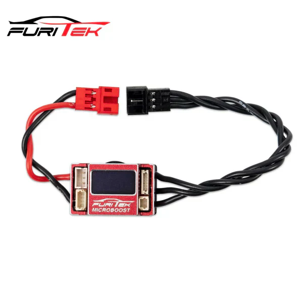 FURITEK MICROBOOST 2S LiPo 25A/50A Brushless ESC for 1/24 & 1/28 Drift/Race Cars - Sensored/Sensorless, Red Color with LCD Display, Solderable and Wire Replaceable - Image 4