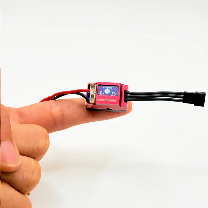 Furitek MicroPython Pro OLED – 25A/50A Brushed/Brushless ESC with Wireless Module for 1/18 & 1/24 RC Crawlers - Image 3