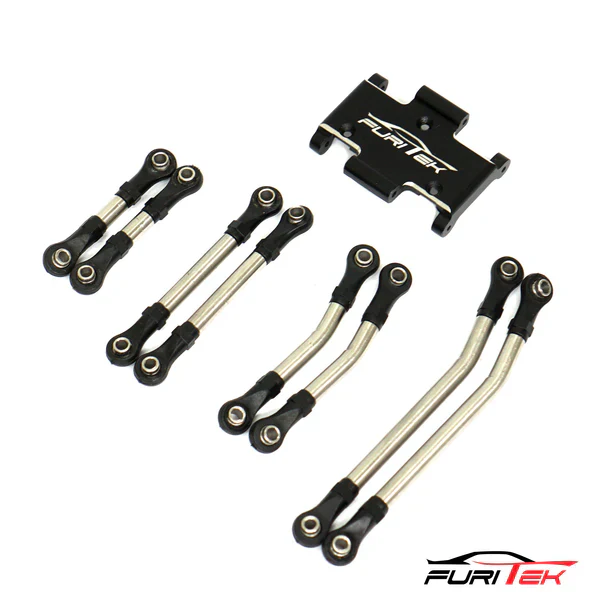 Furitek Steel High Clearance Links Sets With Aluminium Skid Plate For Furitek FX118 - Image 3