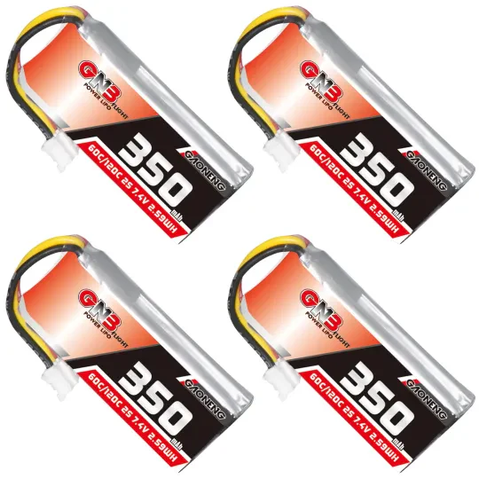 GAONENG GNB 2S 7.4V 350mAh 60C LiPo Battery PH2.0 3Pin Connector - Image 6