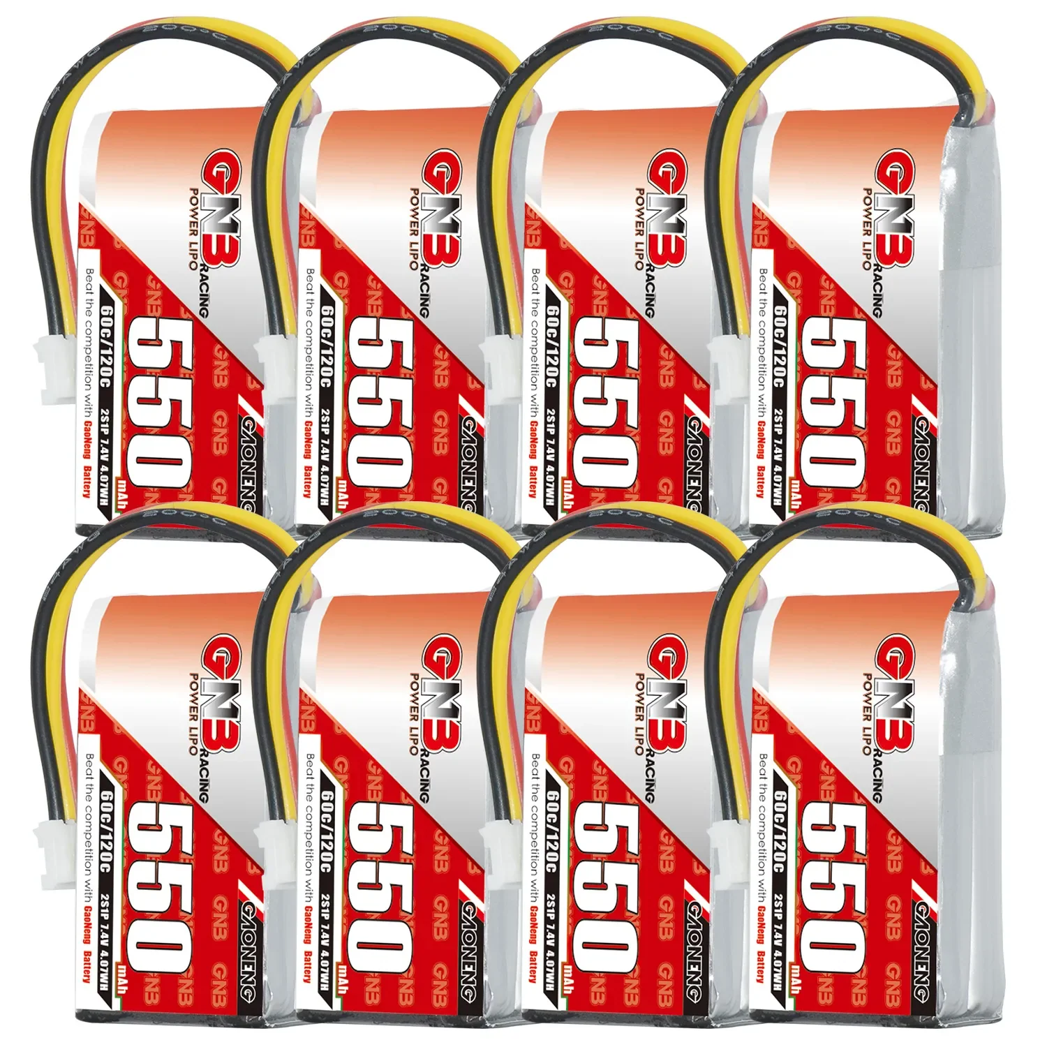 GAONENG GNB 2S 7.4V 550mAh 60C LiPo Battery PH2.0 3Pin Connector - Image 10
