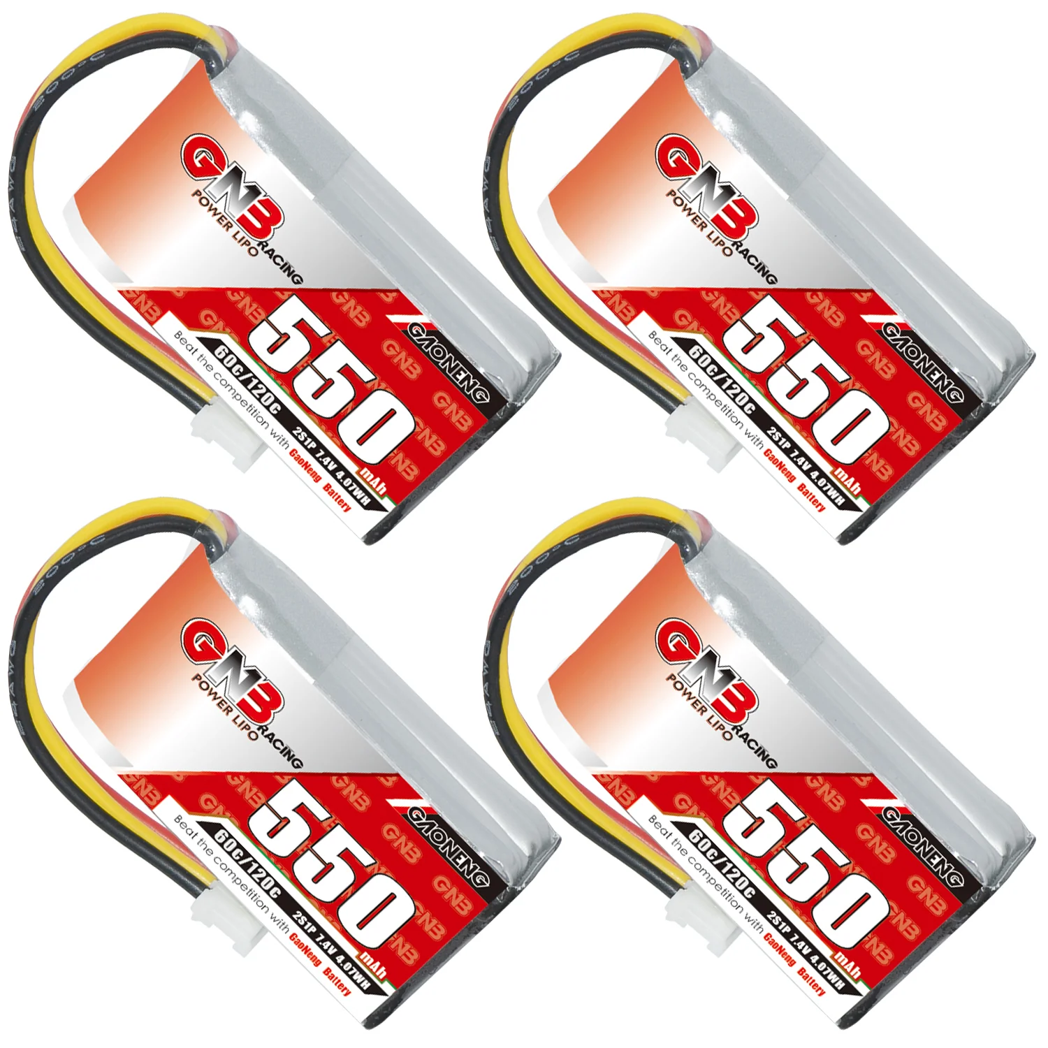 GAONENG GNB 2S 7.4V 550mAh 60C LiPo Battery PH2.0 3Pin Connector - Image 7