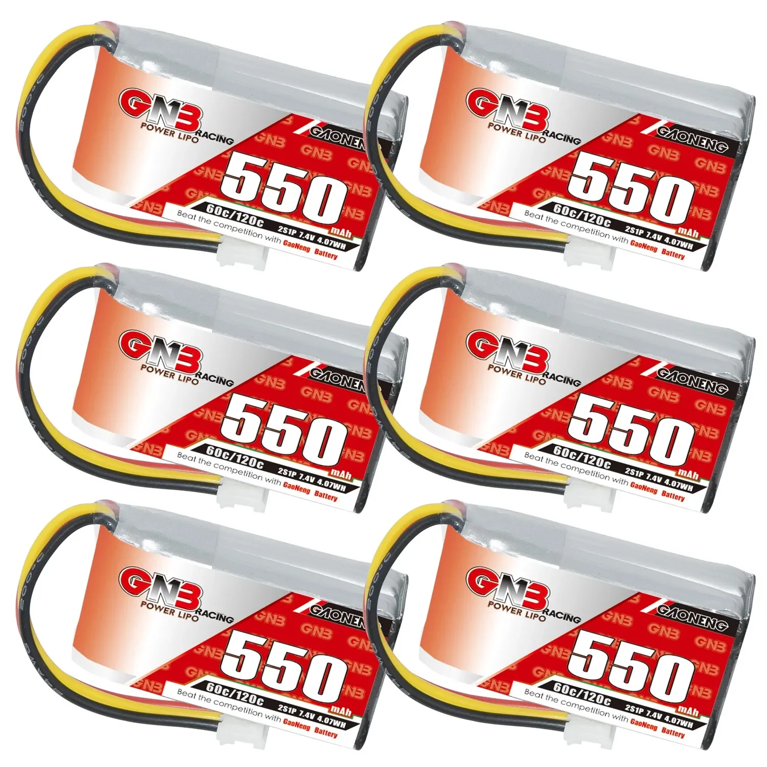 GAONENG GNB 2S 7.4V 550mAh 60C LiPo Battery PH2.0 3Pin Connector - Image 9