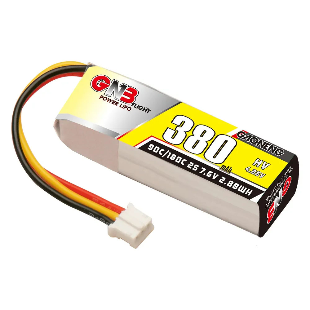 GAONENG GNB LiHV 2S 7.6V 380mAh 90C LiPo Battery PH2.0 3Pin Connector - Image 4