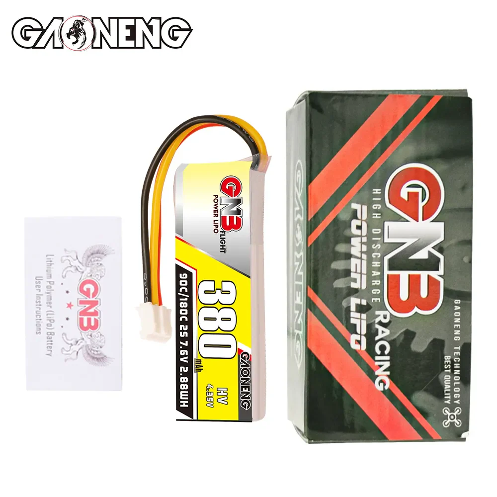 GAONENG GNB LiHV 2S 7.6V 380mAh 90C LiPo Battery PH2.0 3Pin Connector - Image 5