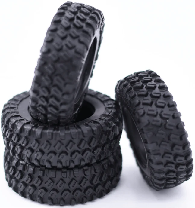 Hobby Details 1.0inch C STYLE Micro Tires 4pcs Set for Axial SCX24 OD:49mm ID:26mm Thickness:18mm