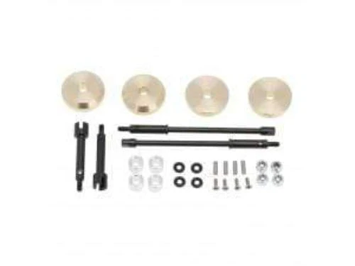 Hobby Details Axial SCX24 4mm Brass Wheel Counterweight with Widen Axles 4pcs/set - Image 2