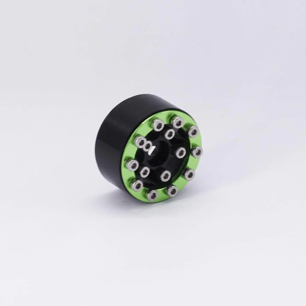 Hobby Details Axial SCX24 CNC Aluminum Screws-Style Beadlock Wheels 4pcs/set Dia 28mm, Height 14.5mm C. Green - Image 5