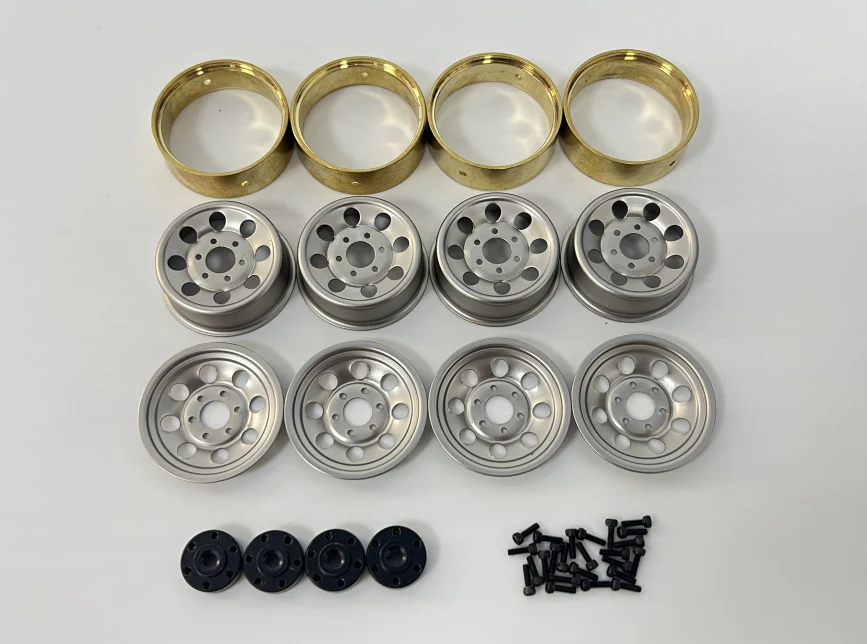 HobbyPlus 1.2 Steelie Bead Lock Wheel ( Silver ) For CR18P EVO PRO