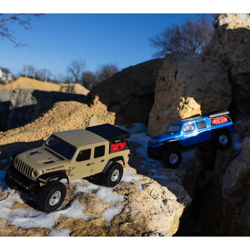 SCX24 Jeep JT Gladiator 4WD Rock Crawler Brushed RTR, Beige - Image 5