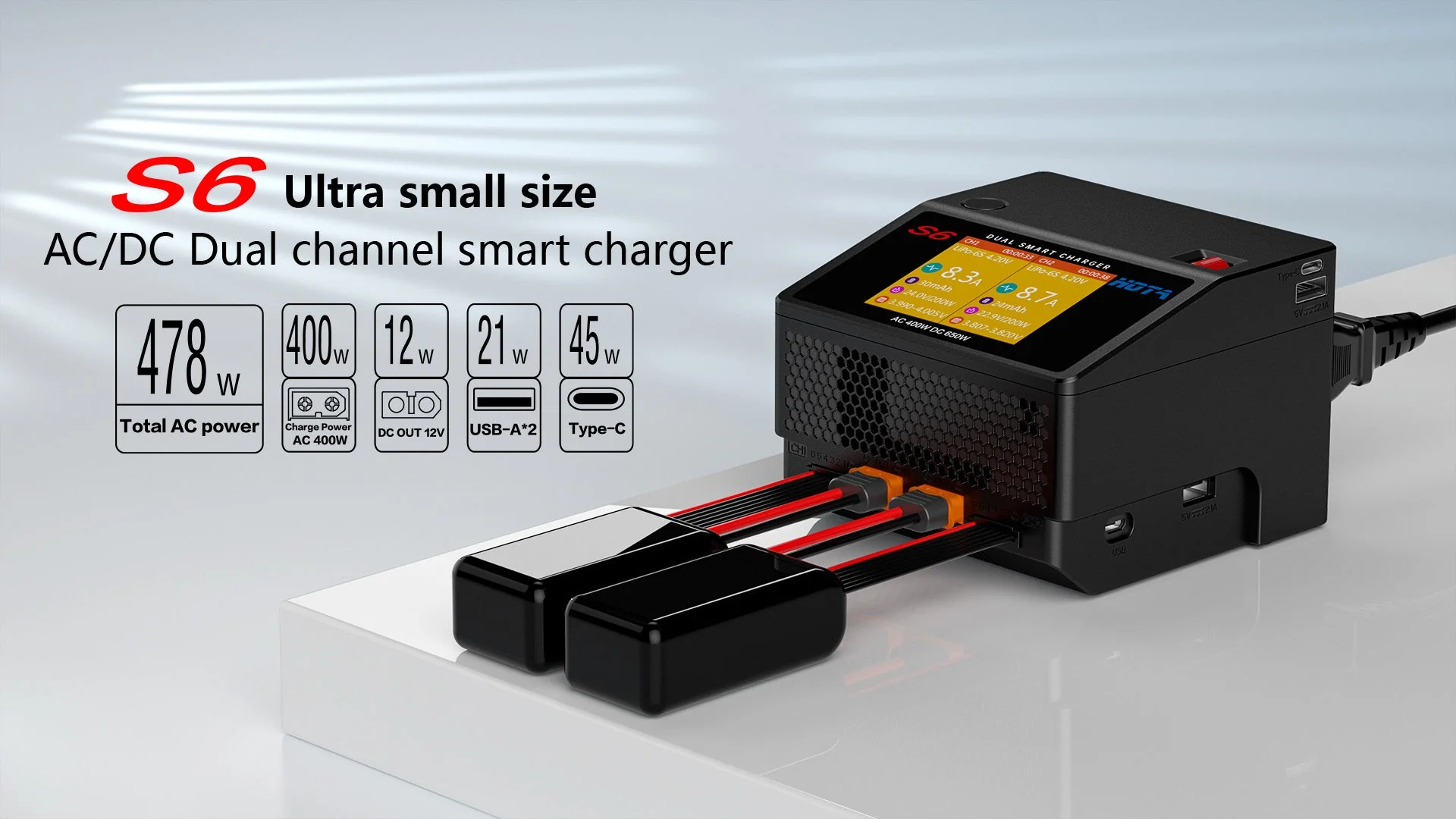 HOTA S6 AC/DC Charger - Image 2