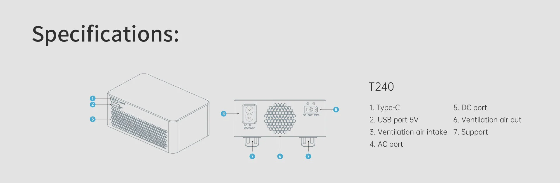 HOTA T240 Power Supply - Image 2