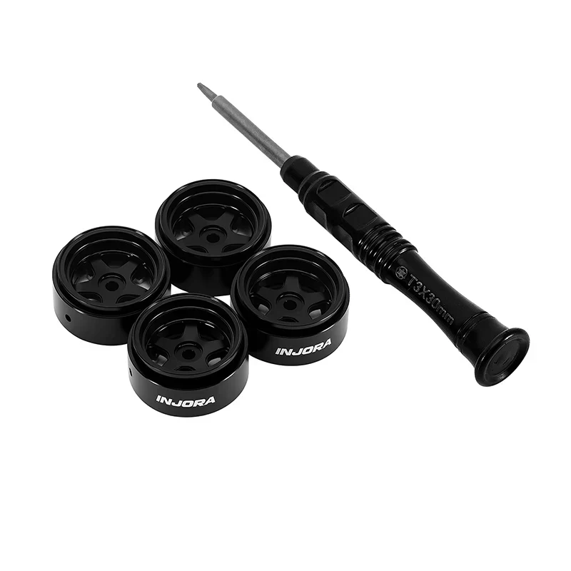 INJORA 0.7" 5-Spoke Aluminum Wheels for 1/30 SCX30 - Image 10