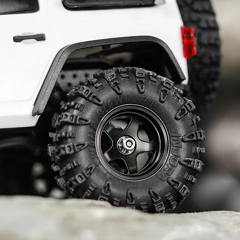 INJORA 0.7" 5-Spoke Aluminum Wheels for 1/30 SCX30 - Image 9