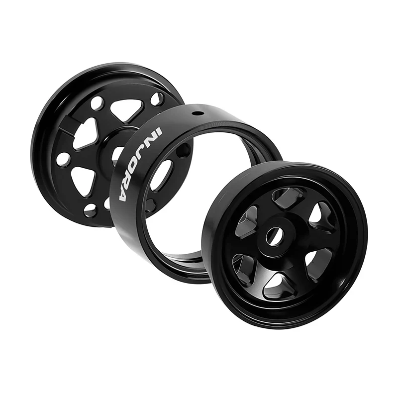 INJORA 0.7" 6-Spoke Aluminum Wheels for 1/30 SCX30 - Image 3