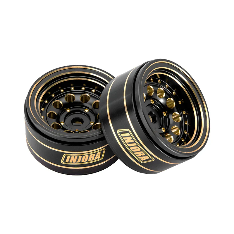 INJORA 1.0" 39g/Pcs Brass Beadlock Wheels Negative Offset 2.65mm For 1/24 1/18 RC Crawlers - Image 6