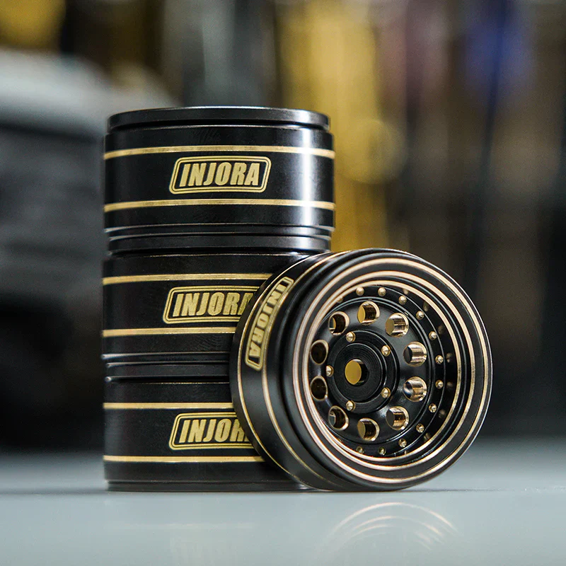 INJORA 1.0" 39g/Pcs Brass Beadlock Wheels Negative Offset 2.65mm For 1/24 1/18 RC Crawlers - Image 7