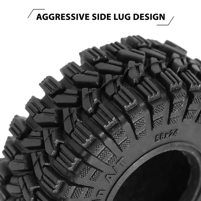 INJORA 1.0" 58*24mm S5 All Terrain Super Soft Sticky Tires for 1/18 1/24 RC Crawlers (4) - Image 7