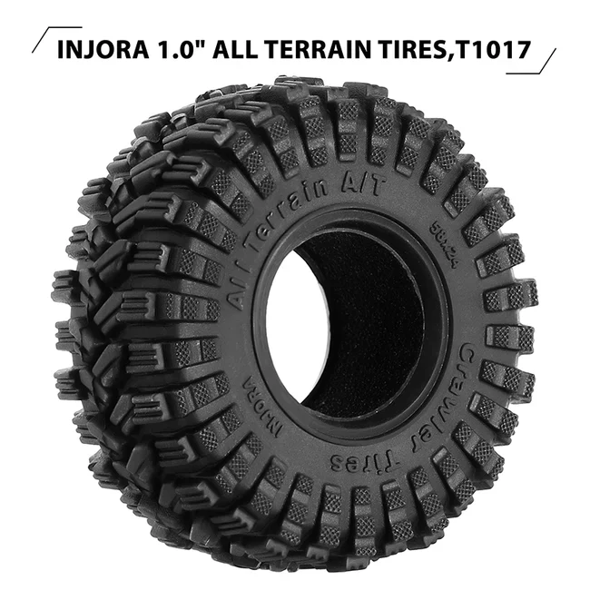 INJORA 1.0" 58*24mm S5 All Terrain Super Soft Sticky Tires for 1/18 1/24 RC Crawlers (4) - Image 8